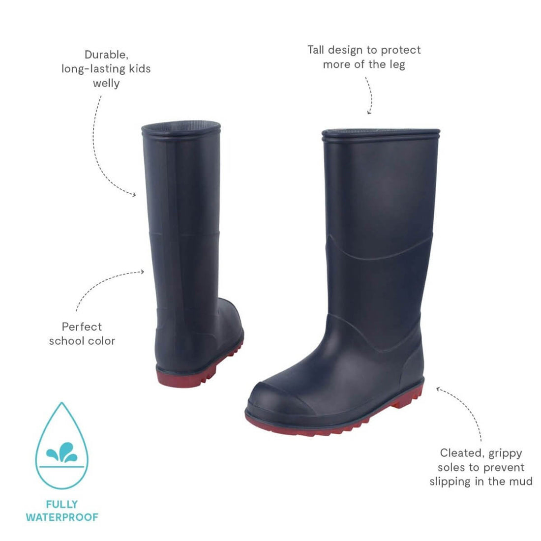 Classic Kids Wellington Boots (Navy, 9 infant)